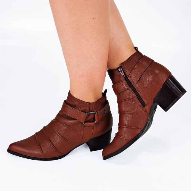 Bota Feminina Bottero Salto Baixo Bico Fino 349305 Margil