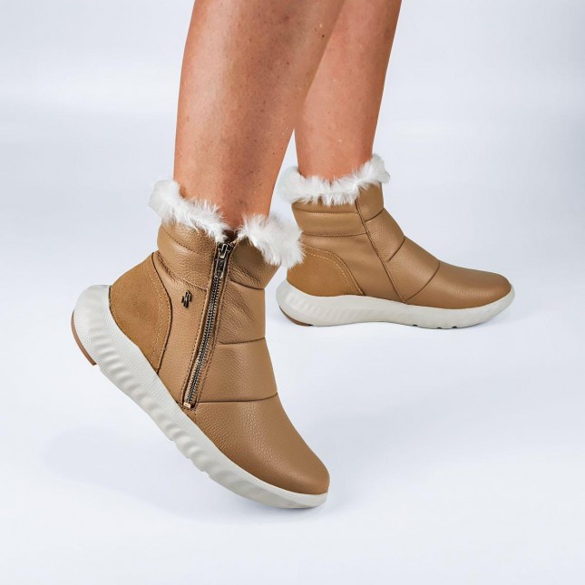 Salto Baixo Botas Femininas Usaflex Bota Usaflex Feminina Em Couro