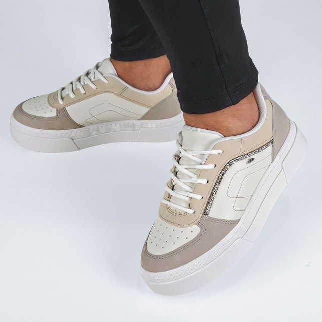 Tênis Casual Tenis Dakota Plataforma Tênis Dakota Chunky Bege