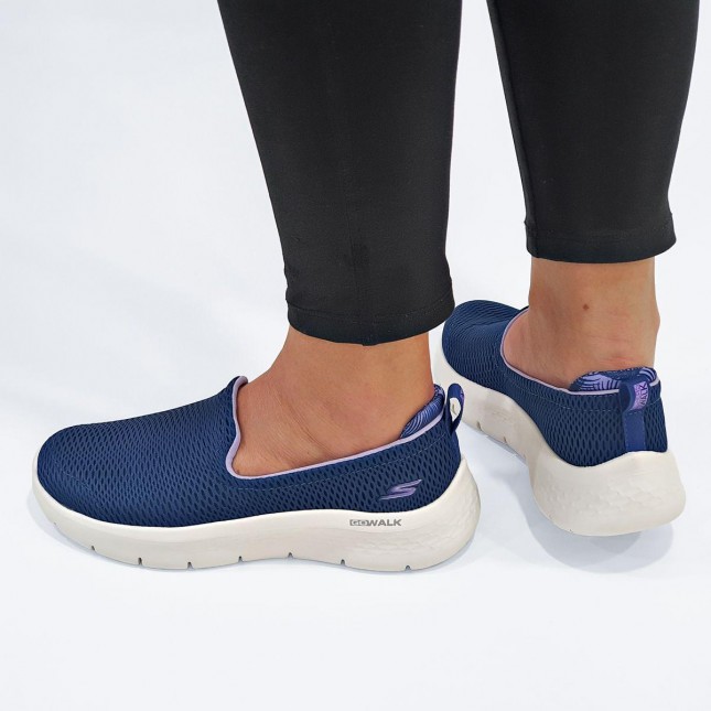 Walk Flex Skechers On The Go Navy Tênis Skechers Feminino Sem