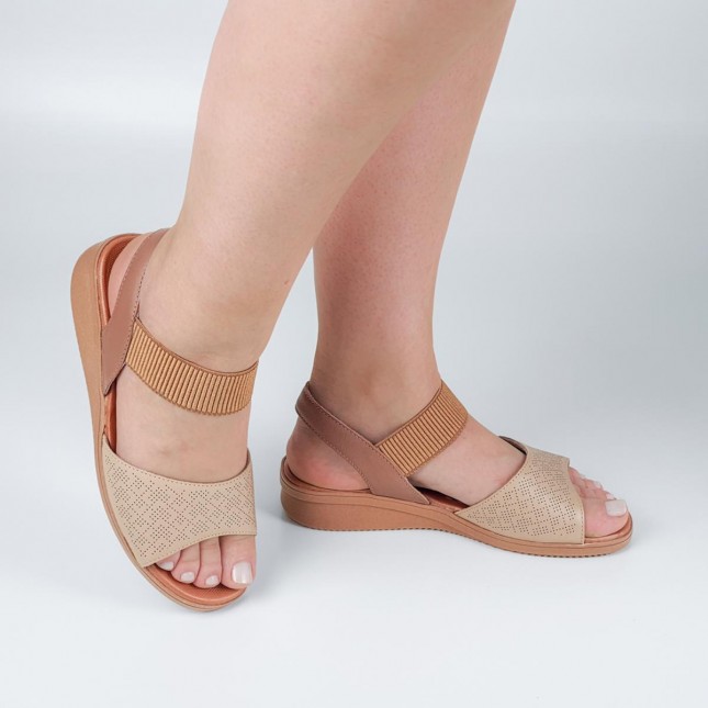 Usaflex Sandalia Ortopedica Para Idosos Tamanco Sandália Anabela