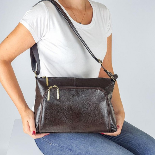 Bolsa Andrea Vinci de Couro com Alça Transversal 4023 Margil