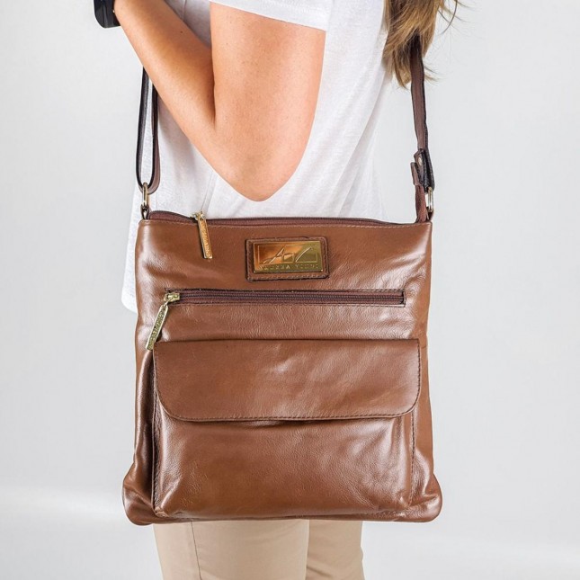 Bolsa Andrea Vinci de Couro com Alça Transversal 025 Margil