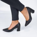 Sapato Piccadilly Feminino Salto Bloco 745135 Preto