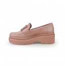 Sapato Via Marte Feminino Mocassim Tratorado Strass 2317003 Nude
