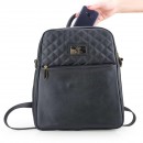 Mochila Manilla Feminina de Couro 3002 Preto