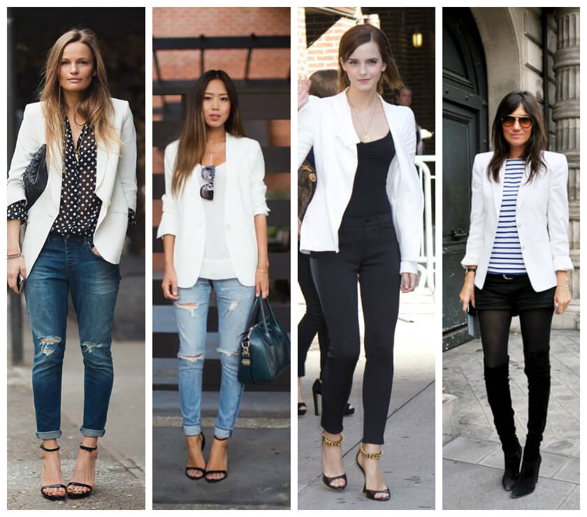 roupa com blazer branco
