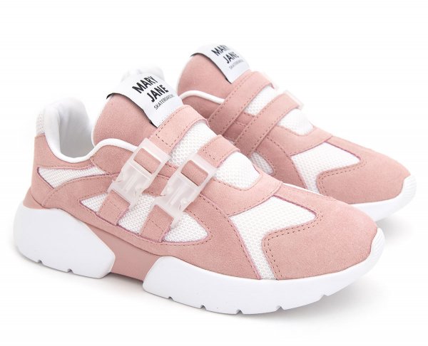 Tênis Tenis Mary Jane Rosa Sapatos De Salto Alto Mary Jane Chunky