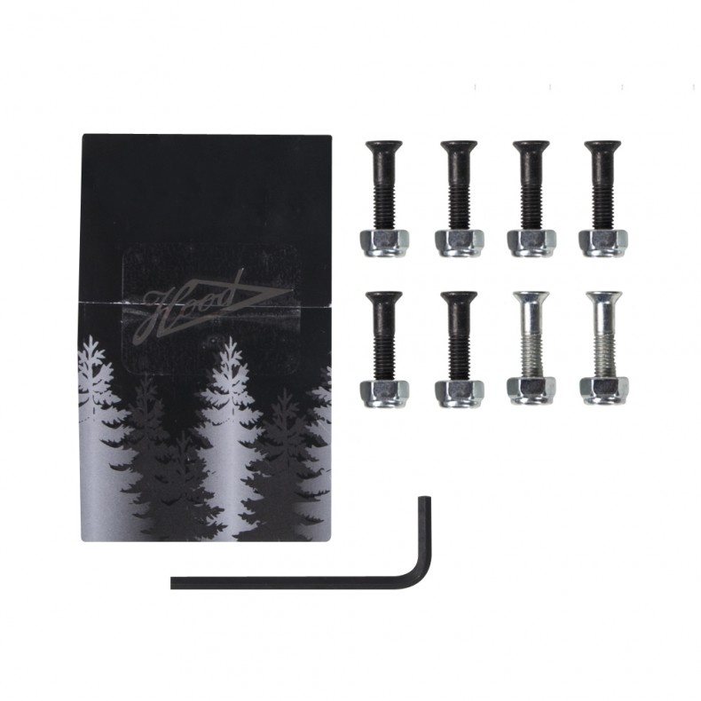 PARAFUSO DE BASE HOOD PRETO & PRATA 7/8