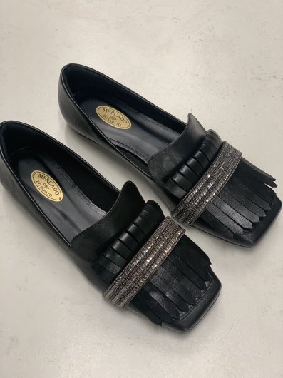 Mocassim Franja Detalhe 1.24746 - PRETO - Mercado do Sapato