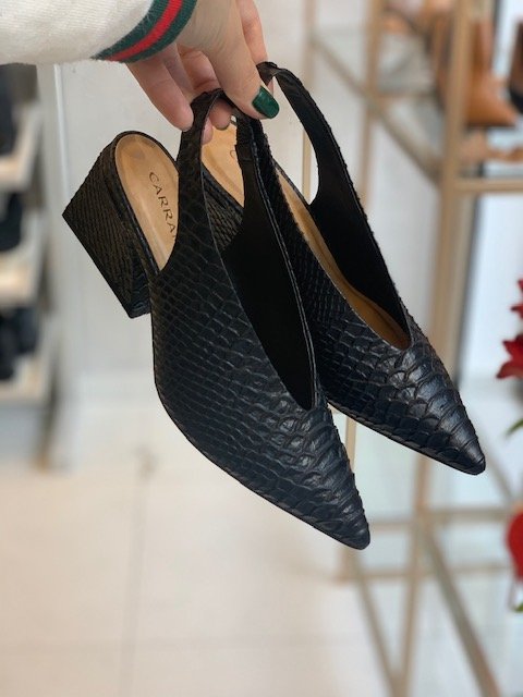 Chanel Croco Carrano 1.23299 - PRETO - Mercado do Sapato
