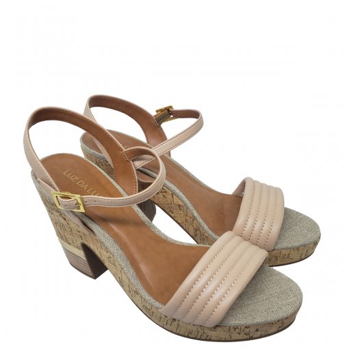 Sandália nude plataforma Luz da Lua | Modatto Shoe Store