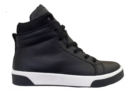 Tênis Cano All Star Couro Cano Alto Preto Shoe All Star Preto De - Main Image