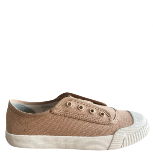 Tênis Sem Cadarço Schutz Smash Lona Caramelo