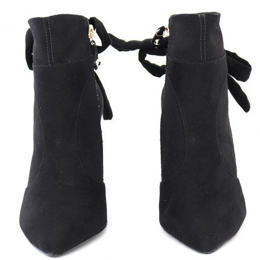 bota de cano curto camurça