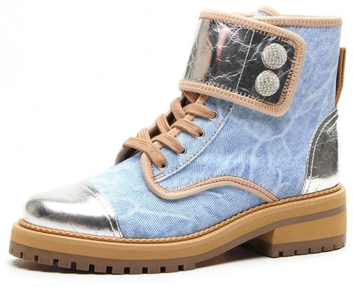 Bota Vicenza Jeans Blaire Metalizada 1706002 | Napolitana Calçados