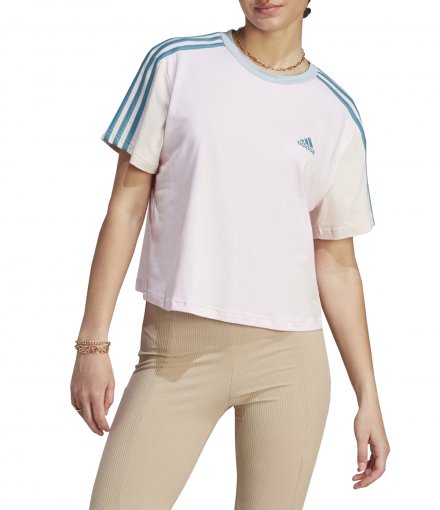 Camiseta Cropped Adidas Essential 3-Stripes IM0364 | Napolitana