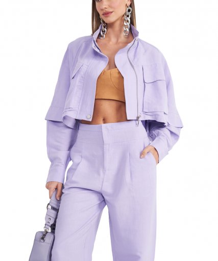 Jaqueta Cropped Colcci Linho Napolitana Calçados