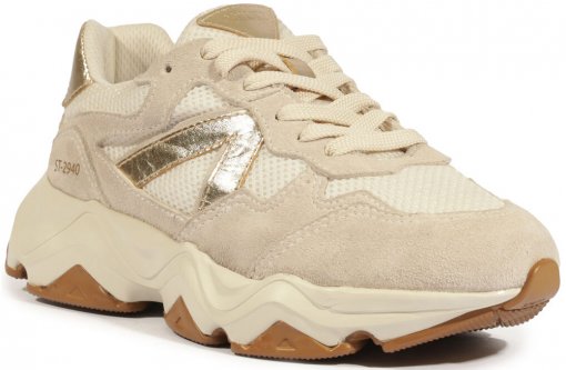 s*t様 eskuche33 ゴールド Tênis Bege E Dourado Schutz | ZZ MALL