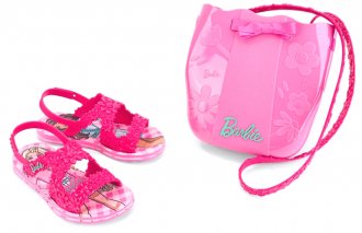 Imagem - Sandalia Grendene Barbie Flowers Bag 22749