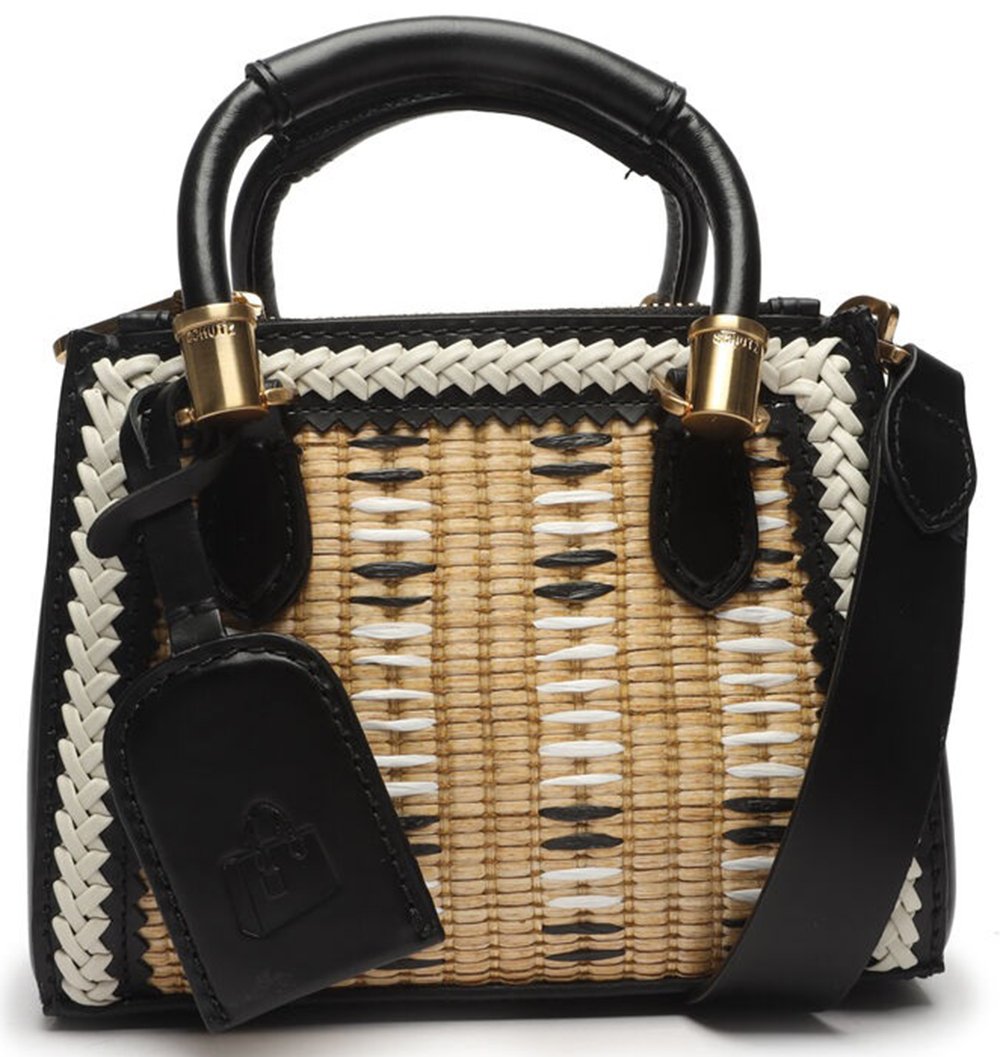 Bolsa Pequena Schutz Rafia Tresse S500114170 Napolitana Calçados