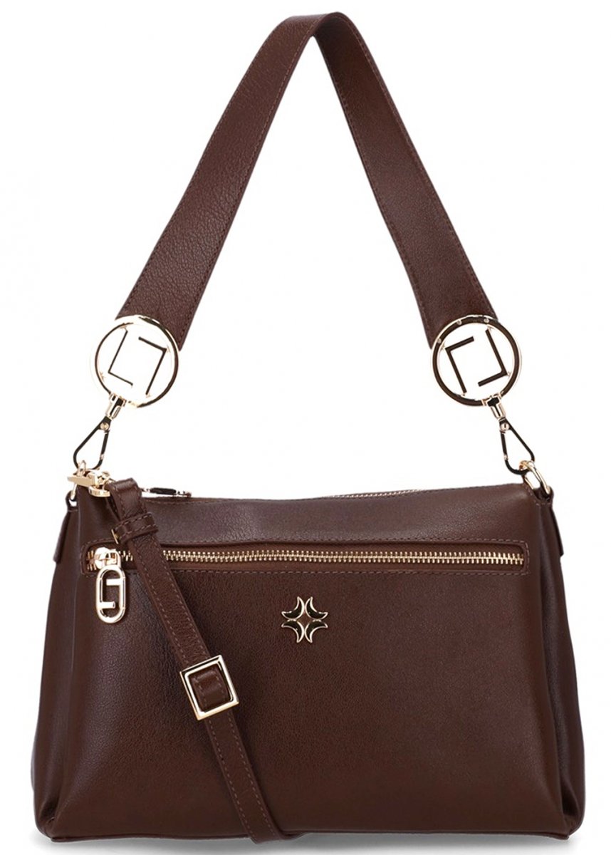 Bolsa Tiracolo Media Luz da Lua Couro 2000555 | Napolitana Calçados