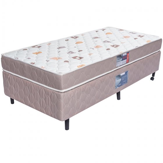 Cama Box + Colchão Solteiro Netsono D33 078x188x55cm
