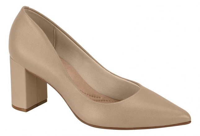 sapato nude salto bloco