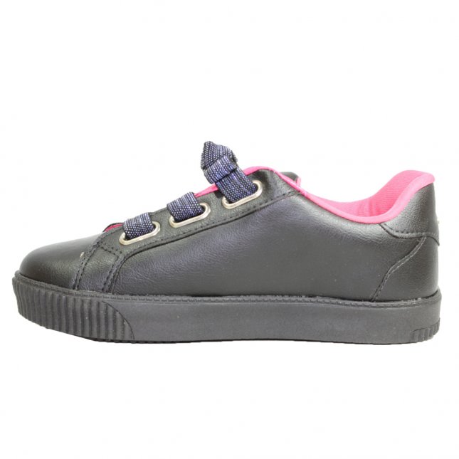 tenis pampili preto e rosa