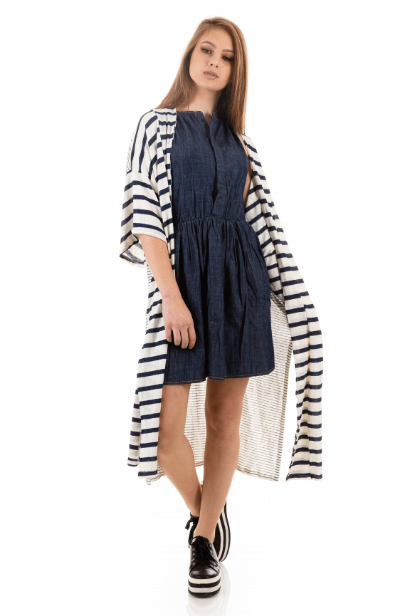 kimono feminino listrado