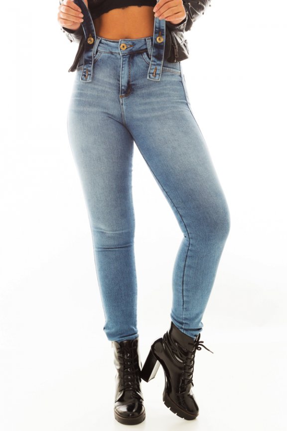 calça jeans feminina com suspensorio