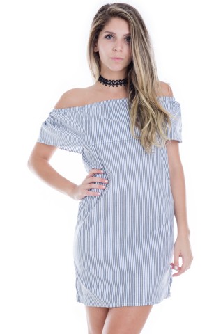 vestido em tricoline