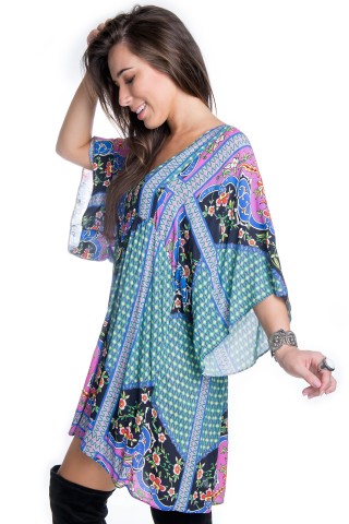 vestido asa de morcego longo