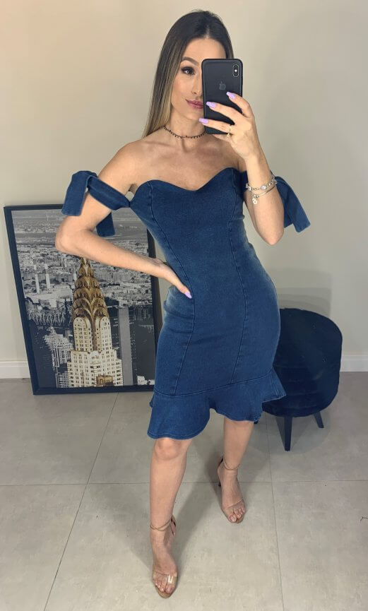 vestido com jeans