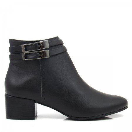 Bota Cano Curto Salto Grosso Feminina Carmina 56202 Bota Cano Curto Salto Grosso Feminina Carmina 56202