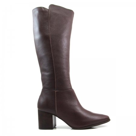 Bota Cano Longo Feminina Salto Grosso Carmina 60509 Couro Bota Cano Longo Feminina Salto Grosso Carmina 60509 Couro