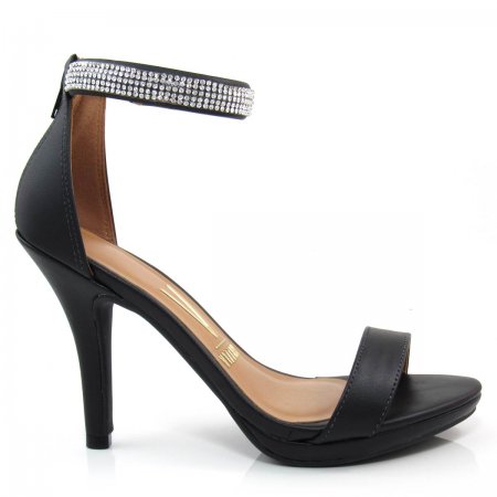 sandalia salto fino vizzano com strass