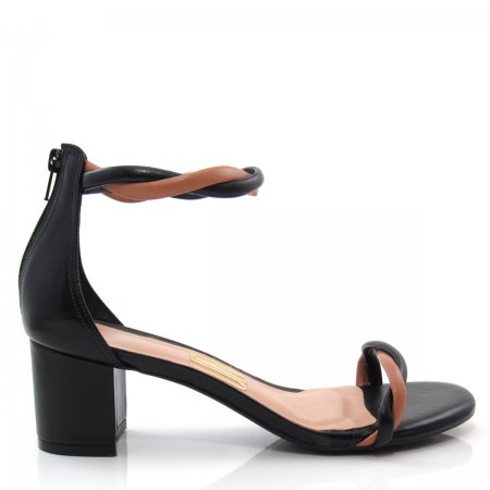 Sandália Feminina Salto Grosso Uza Shoes A15b537c0038 Sandália Feminina Salto Grosso Uza Shoes A15b537c0038