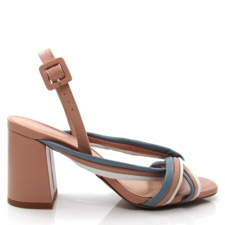 Sandália Feminina Salto Grosso Uza Shoes A15b550a0014 Sandália Feminina Salto Grosso Uza Shoes A15b550a0014