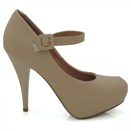 scarpin vizzano boneca meia pata bege