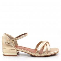 sandália feminina usaflex dourada