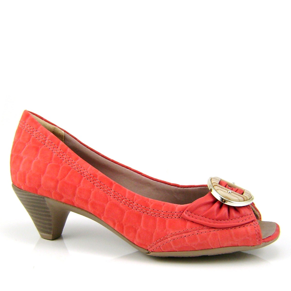 sapato peep toe comfortflex