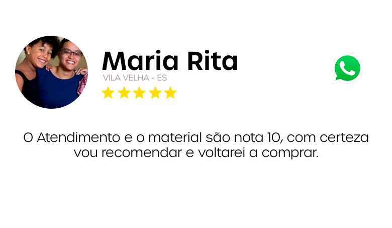 Avaliação de cliente sobre uniformes personalizados