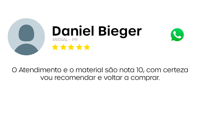 Avaliação de cliente sobre uniformes personalizados