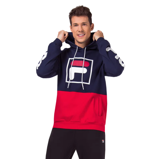 fila pullover moletom com capuz