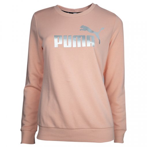 Blusão Moletom Puma Ess+ Metallic Logo Crew Feminino