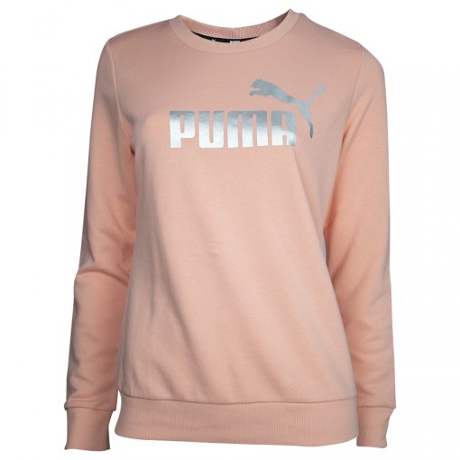 Bluso Moletom Puma Ess+ Metallic Logo Crew Feminino