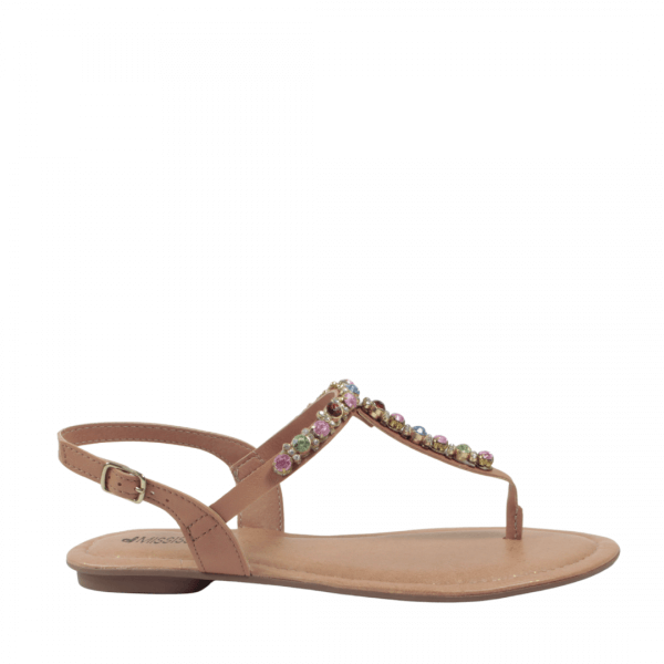 Rasteira Mississipi Q5472 Apliques Brilho Feminina