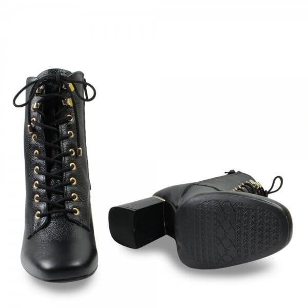 Bota Coturno Via Marte 21-7002 Salto Grosso Feminina