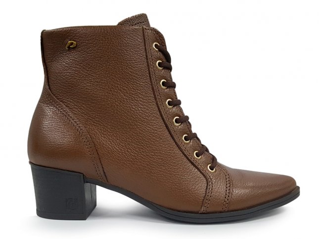 Bota Pegada CalÃ§ados Pegada Feminino Bota Pegada Em Couro Salto